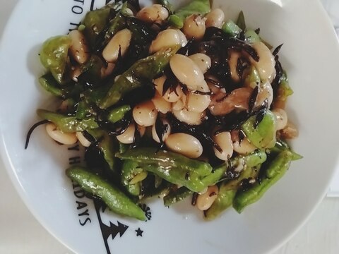 ひじきと大豆の夏野菜味噌炒め